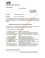 Acta de la sesión CUA-28-09