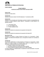 Acuerdos de la sesión CUA-27-09
