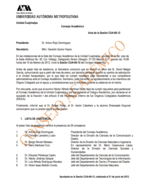 Acta de la sesión CUA-66-12