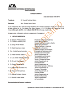 Acta de la sesión CUA-85-13