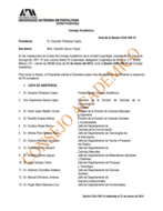 Acta de la sesión CUA-100-14