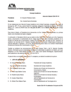 Acta de la sesión CUA-101-14