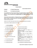 Acta de la sesión CUA-103-14