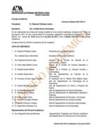 Acta de la sesión CUA-104-14