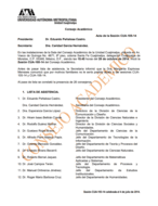 Acta de la sesión CUA-105-14