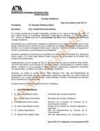 Acta de la sesión CUA-107-14