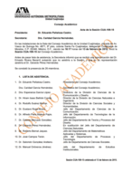 Acta de la sesión CUA-109-15