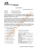 Acta de la sesión CUA-110-15