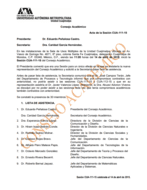 Acta de la sesión CUA-111-15