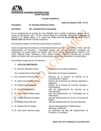 Acta de la sesión CUA-112-15