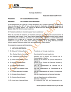 Acta de la sesión CUA-113-15