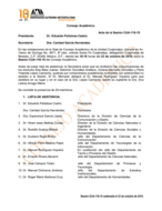 Acta de la sesión CUA-116-15