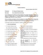 Acta de la sesión CUA-118-15