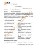 Acta de la sesión CUA-119-15