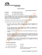 Acta de la sesión CUA-122-16