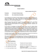Acta de la sesión CUA-123-16