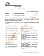 Acta de la sesión CUA-124-16