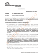 Acta de la sesión CUA-126-16