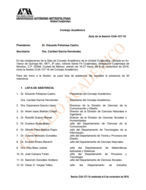 Acta de la sesión CUA-127-16
