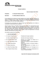 Acta de la sesión CUA-129-16