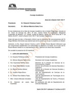 Acta de la sesión CUA-130-17