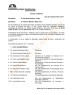 Acta de la sesión CUA-132-17