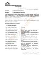 Acta de la sesión CUA-135-17
