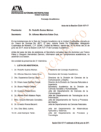 Acta de la sesión CUA-137-17
