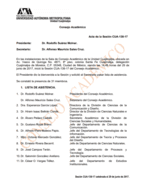 Acta de la sesión CUA-138-17