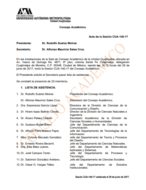 Acta de la sesión CUA-140-17