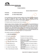 Acta de la sesión CUA-142-17