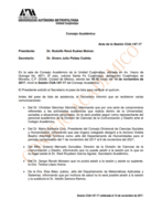 Acta de la sesión CUA-147-17