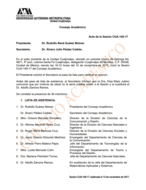 Acta de la sesión CUA-148-17