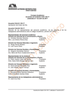 Acuerdos de la sesión CUA-135-17