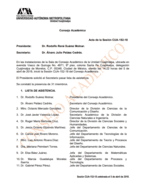 Acta de la sesión CUA-152-18