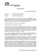 Acta de la sesión CUA-155-18