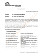 Acta de la sesión CUA-157-18