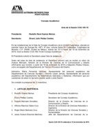 Acta de la sesión CUA-165-19