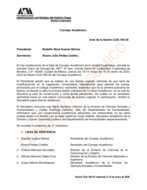 Acta de la sesión CUA-166-20
