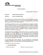 Acta de la sesión CUA-167-20
