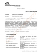 Acta de la sesión CUA-169-20