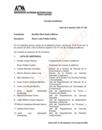 Acta de la sesión CUA-171-20