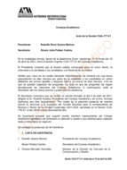 Acta de la sesión CUA-177-21