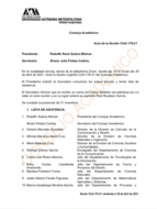 Acta de la sesión CUA-178-21