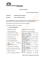Acta de la sesión CUA-179-21