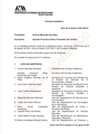 Acta de la sesión CUA-185-21