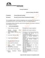 Acta de la sesión CUA-186-21