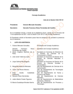 Acta de la sesión CUA-187-21