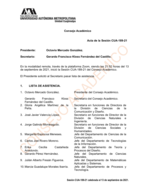 Acta de la sesión CUA-189-21
