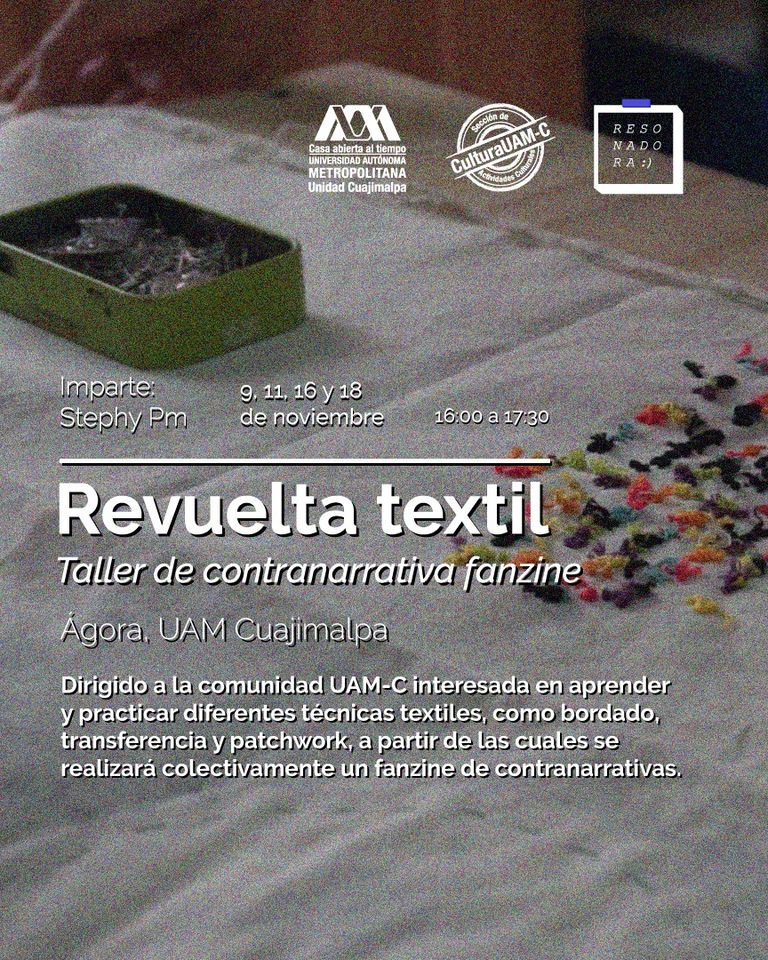 Revuelta textil taller cartel